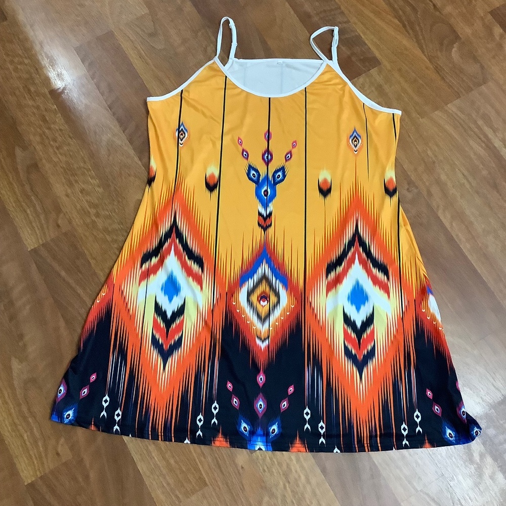NEW Gorgeous GOLDENROD SHEIN Dress fits 2X
